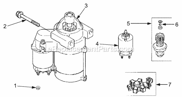 Starting System Kh-25-098-08-S Diagram and Parts List for 3204 14A-641-100 Cub Cadet Lawn Tractor